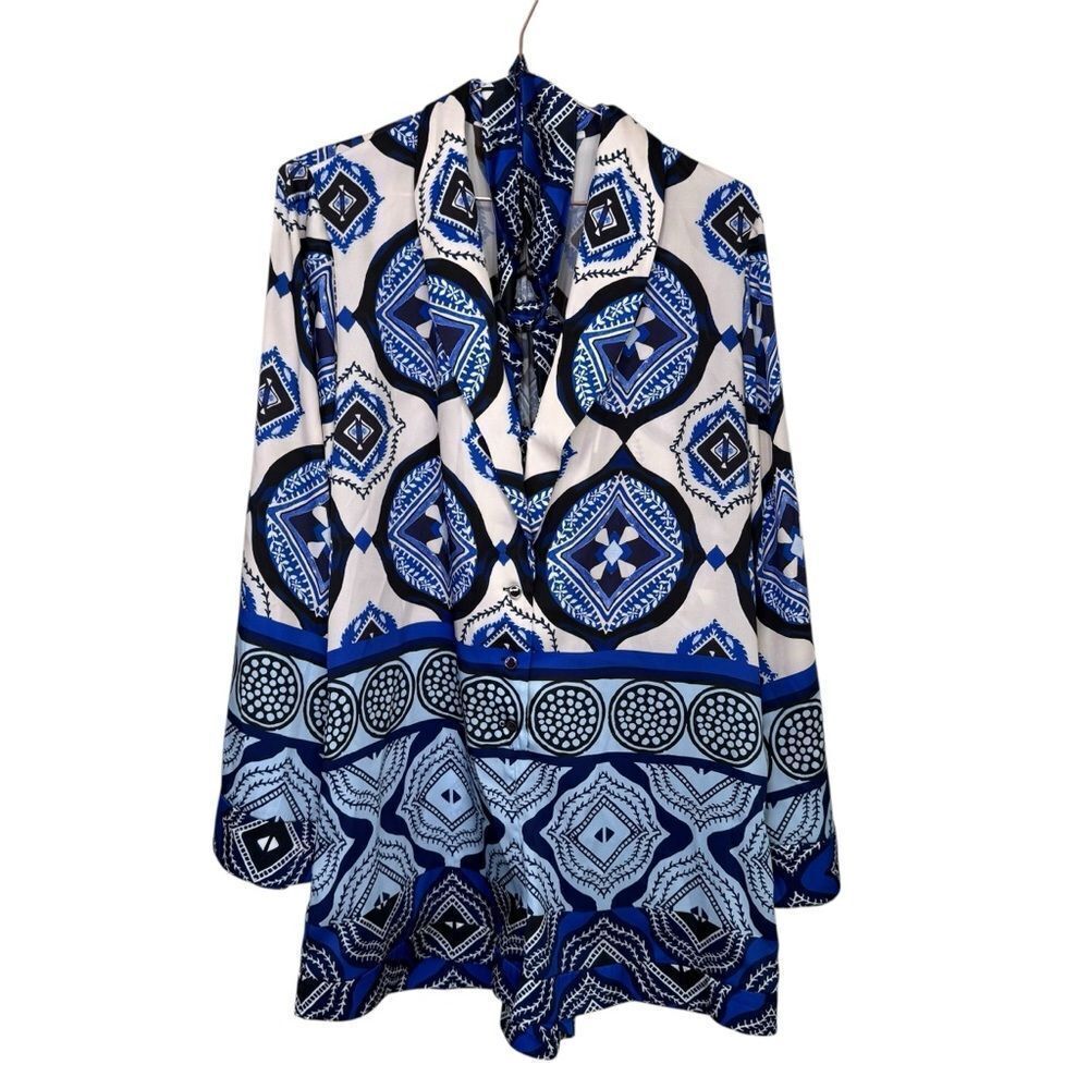 ALEXIS Robbie Belted Romper in Santorini Print Size Medium - Picture 5 of 9